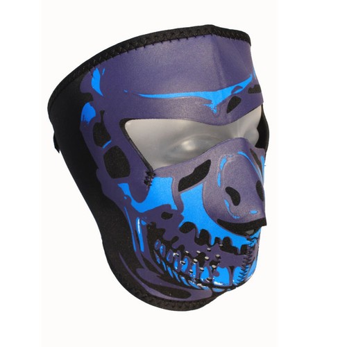 Biker blue chrom skull - chrom,