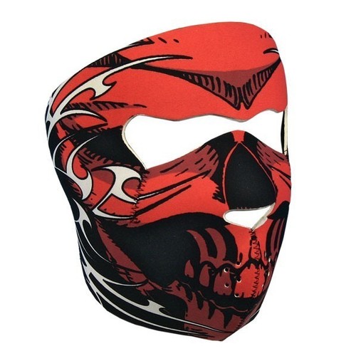 Biker motorrad face - face, red